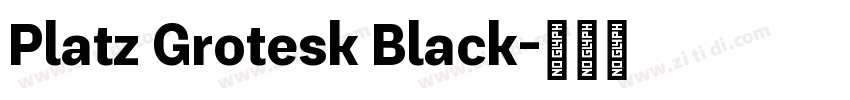 Platz Grotesk Black字体转换